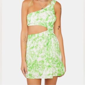 NWT- For Love & Lemons Devon Green Cutout Dress